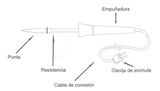 Cautín Tipo Lápiz 40 Watts con Base y Soldadua Mitzu