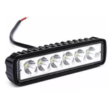 Faro en Línea 12 V -24 V  6 Leds  Luz Fija Blanco Frío