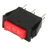 Switch Balancín 20A/125V 16A/250V 1 Polo, 2 Tiros, 3 Posiciones Enclave (ON-OFF-ON)  Rectangular Rojo