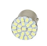 Foco Automotriz Bayoneta 1157 2 Filamento 12 V - 24 V de 22 LEDs  Fijo Patas Disparejas Blanco Frío