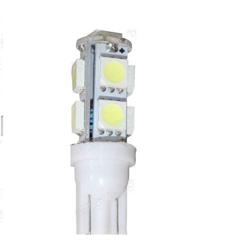 Foco Automotriz Pellizco T10 12 V de 9 LED 5050 Blanco Frío