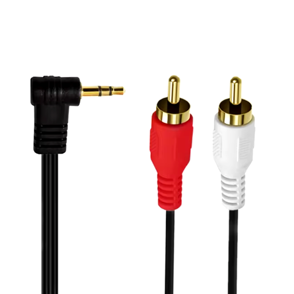 Cable "Y" 1.8 m Plug 3.5 mm Estéreo a 2 Plug RCA en "L"