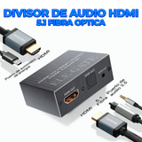 Adaptador Extensión de HDMI 4K a 60 Metros por Fibra Óptica