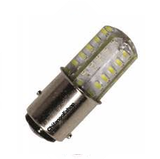 Foco Automotriz Bayoneta 1156 2 Filamento 12 V de 48 LEDs 3014 Fijo e Intermitente Patas Disparejas Blanco Frío (Copy)