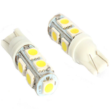 Foco Automotriz Pellizco T10 12 V de 9 LED 5050 Blanco Frío