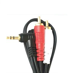 Cable "Y" 1.8 m Plug 3.5 mm Estéreo a 2 Plug RCA en "L"