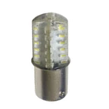 Foco Automotriz Bayoneta 1156 1 Filamento 12 V de 48 LEDs 3014 Intermitente Patas Parejas Blanco Frío