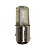 Foco Automotriz Bayoneta 1156 2 Filamento 12 V de 48 LEDs 3014 Fijo e Intermitente Patas Disparejas Blanco Frío (Copy)