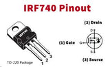 Transistor IRF740 Mosfet TO220 CH-N 400 V 10 A