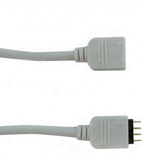 Juego de Conector Plug y Jack de Alimentación para Tira de LEDs RGB Hembra - Macho