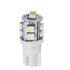 Foco Automotriz Pellizco T10 12 V de 10 LEDs 3528 Blanco Frío