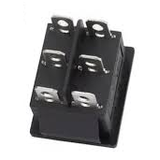 Switch Balancín 20A/125V 15A/250V  2 Polos, 2 Tiros, 2 Posiciones Momentáneo (ON-ON) Rectangular Negro