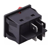 Switch Balancín 40A/125V 40A/250V 2 Polos, 1 Tiros, 2 Posiciones Enclave (ON-OFF) Rectangular Iluminado