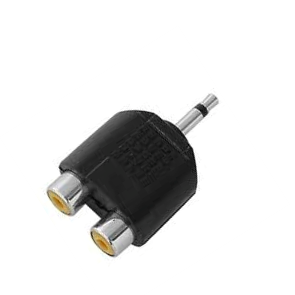 Adaptador "Y"  Plug 3.5 mm Mono a 2 Jack RCA