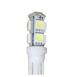 Foco Automotriz Pellizco T10 12 V de 9 LED 5050 Blanco Frío