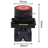Switch Push 3A 240 V 1 Polo, 1 Tiro Momentáneo (NA) Redondo Tipo Breaker