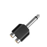 Adaptador "Y" Plug 6.3 mm Mono a 2 Jack RCA
