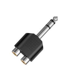 Adaptador "Y"'  Plug 6.3 mm Estéreo a  2 Jack RCA