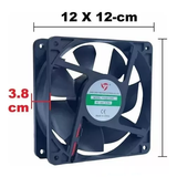 Ventilador Metálico 24 V, 120 mm x 120 mm x 38 mm, 0.30 A