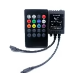 Controlador RGB 12-24 V 2 A 3 Canales 17 Niveles con Control Remoto 20 Teclas Audiorítmico