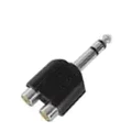 Adaptador "Y"'  Plug 6.3 mm Estéreo a  2 Jack RCA