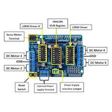 Módulo Escudo para Control de Motores y Servomotores Motor Driver L293D