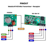 Módulo Emisor y Receptor Inalámbrico RF 433 MHz FS1000A RF-5V