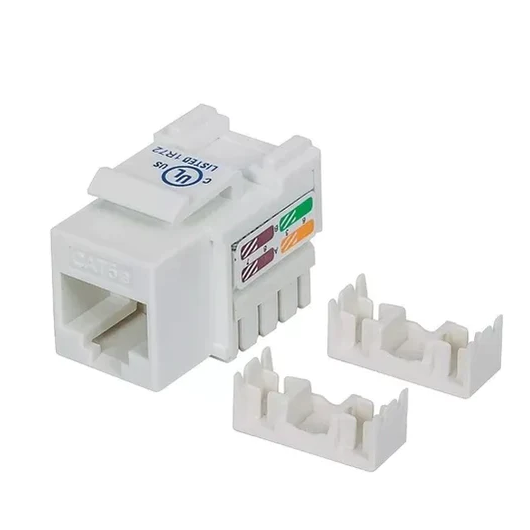 Conector Jack RJ45 90° Cateoría 5e para Placa Ponchable 350-020BL