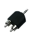 Adaptador "Y"  Plug 3.5 mm Estéreo a  2 Plug RCA