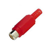 Conector RCA Jack para Extensión Plástico Rojo y Negro