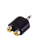 Adaptador "Y"  Plug 3.5 mm Mono a 2 Jack RCA