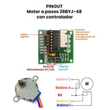 Módulo Controlador de Motor a Pasos ULN2003 sin Motor