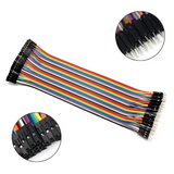 Juego de 10 Cables Jumpers Macho-Hembra 20 cm Varios Colores