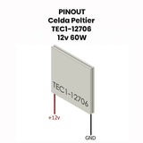 Módulo Enfriador de Efecto Peltier TEC1-12706
