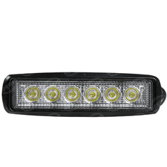 Faro Rectangular 12 V - 24 V 6 Leds 18 W Blanco Frío