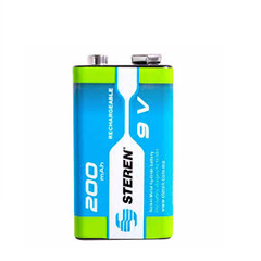 Batería Recargable 9 V 200 mA NiMh Steren BAT-NM-9V