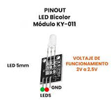 Módulo Led 5 mm Bicolor Rojo-Verde