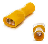 Terminal Eléctrica Faston Hembra 1/4" para Cable 12-10 AWG con Forro Aislada Gruesa