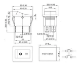 Switch Balancín 20A/125V 16A/250V  2 Polos, 2 Tiros, 2 Posiciones Enclave (ON-ON) Rectangular Iluminado 835-085