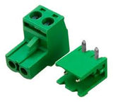 Terminal Block 2 Tornillos 1.1 cm x 1.5 cm x 1.7 cm Verde con Contraparte