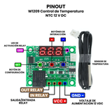 Módulo Termostato con Sensor de Temperatura y Display W1209