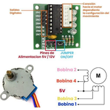 Motor Paso a Paso de 5 Hilos 28BYJ-48