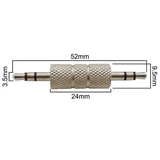 Adaptador Plug 3.5 mm Estéreo a Plug 3.5 mm Estéreo