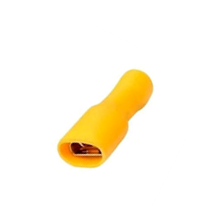 Terminal Eléctrica Faston Hembra 1/4" para Cable 12-10 AWG con Forro Aislada Gruesa