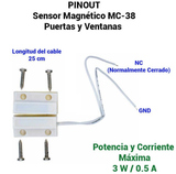 Sensor Magnético para  Puertas y Ventanas