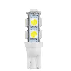Foco Automotriz Pellizco T10 12 V de 9 LED 5050 Blanco Frío
