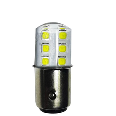 Foco Automotriz Bayoneta 7507 1 Filamentos 12 V de 24 LEDs 2835 Fijo Patas Parejas Blanco Frío