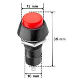 Switch Push 3 A 250 V 1 Polo, 1 Tiro Momentáneo (ON-OFF) Redondo