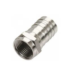 Conector Coaxial Tipo F (Campana) RG-6 con Aro Integrado