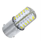 Foco Automotriz Bayoneta 1157 2 Filamentos 12 V de 48 LEDs 3014 Fijo/Intermitente  Patas Disparejas Blanco Frío (Copy)